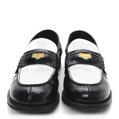 Spazzolato Penny Loafer 39 Black White