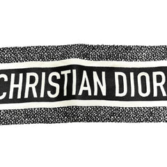 Silk Houndstooth Mitzah Scarf Black White