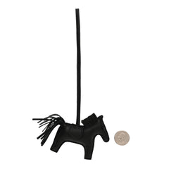 Milo Lambskin Grigri Rodeo Horse Bag Charm MM So Black