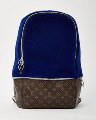 Louis Vuitton Limited Edition Monogram Blue Fleece Pack Marc Newson Backpack