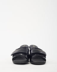 Dior Black Cannage Leather Logo DiorEvolution Heeled Mule Sandals - 38.5