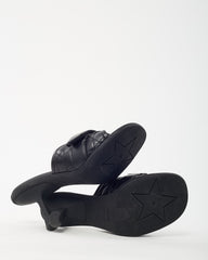 Dior Black Cannage Leather Logo DiorEvolution Heeled Mule Sandals - 38.5