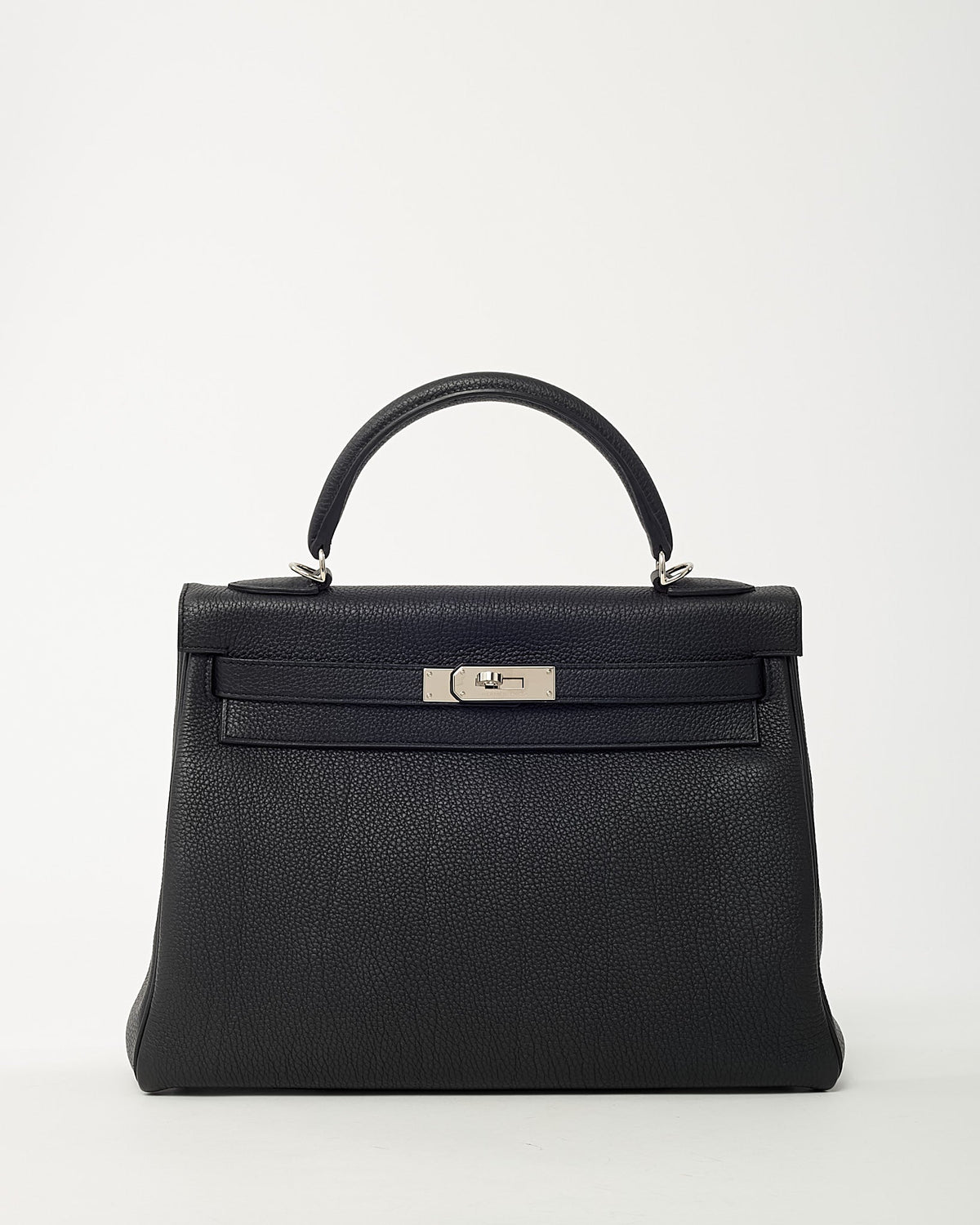 Hermès Black Togo Leather Kelly Retourne 32 Handbag PHW