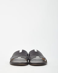 Hermès Men's Brown Leather Izmir H Sandals - 40/US 7 MEN/US 9-9.5 WOMEN