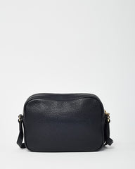 Gucci Black Pebbled Calfskin Leather GG Soho Disco Crossbody Bag