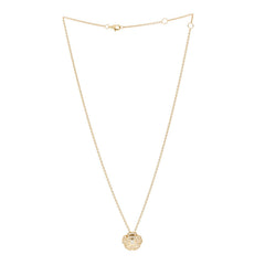 18K Yellow Gold Diamond Bouton de Camelia Pendant Necklace