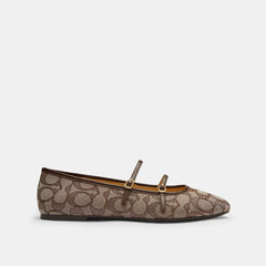 Coach Outlet Double Buckle Mary Jane In Signature Jacquard
