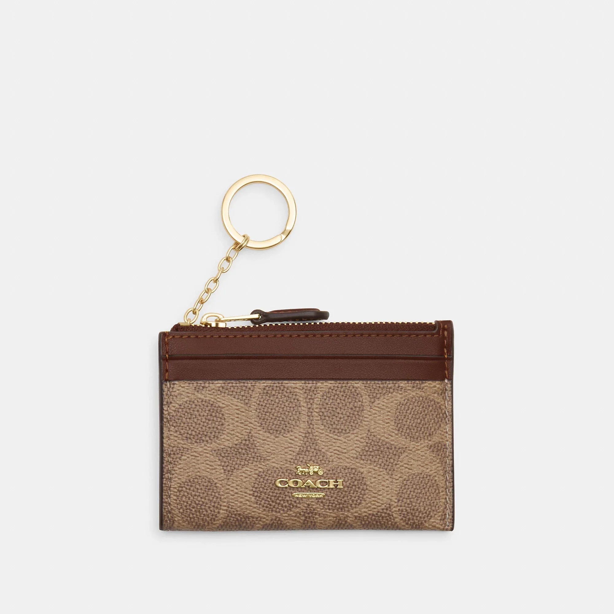 Coach Outlet Mini Skinny Id Case In Signature Canvas