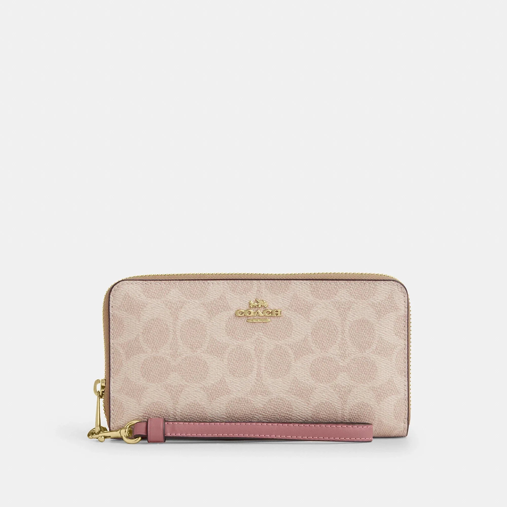 Coach Outlet Long Zip Around Wallet In Signature Canvas