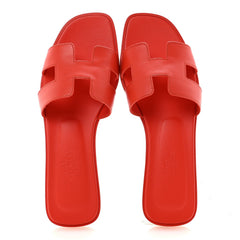 Box Calfskin Oran Sandals 37 Rouge Grenadine