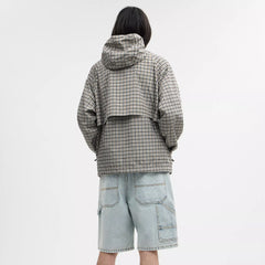 Coach Outlet Plaid Windbreaker In Recycled Polyester