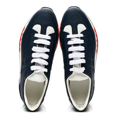 Epsom Calfskin Mens Trail Sneakers 42 Indigo White