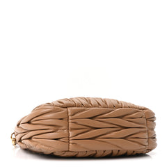 Nappa Matelasse Small Wander Hobo Caramel