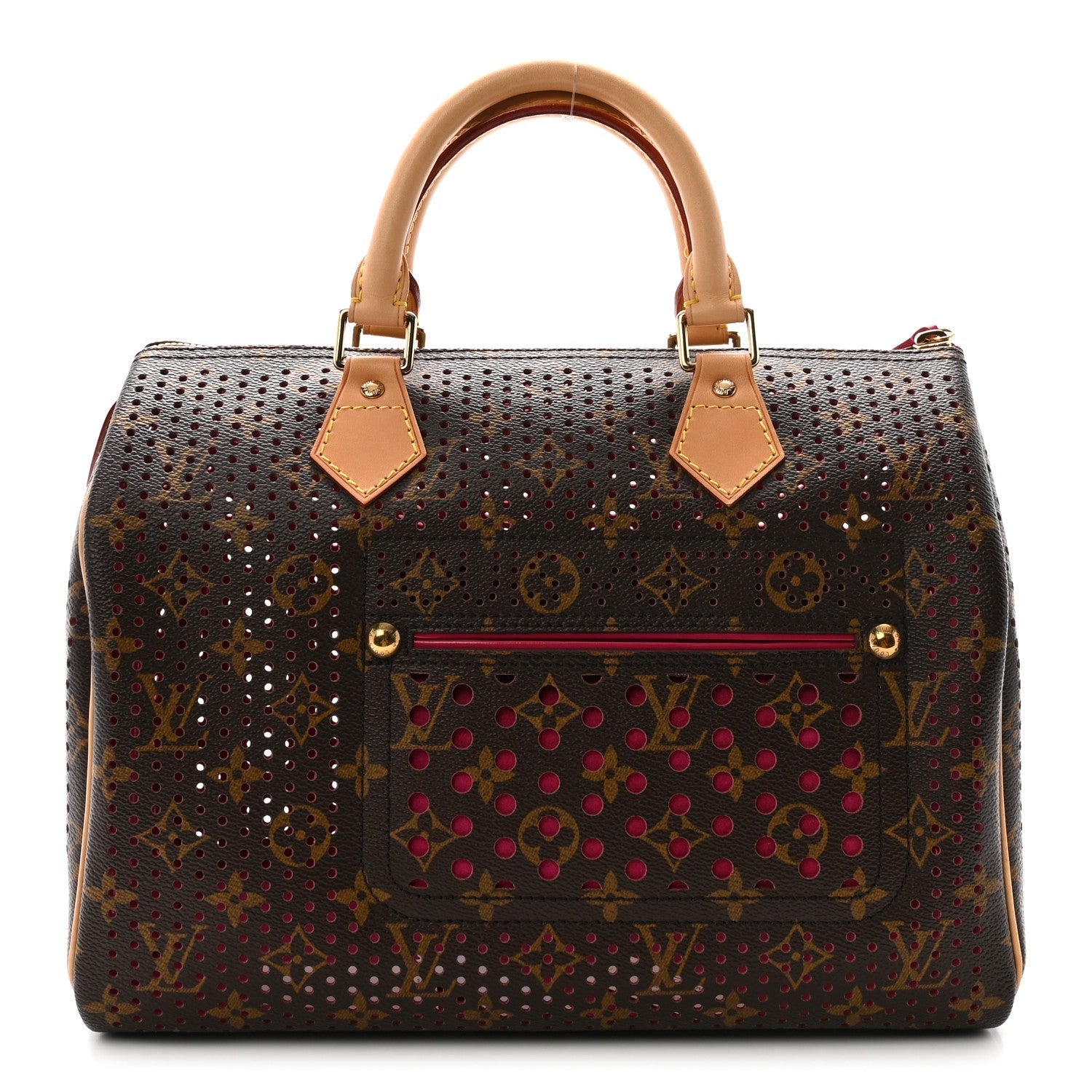 Monogram Perforated Speedy 30 Fuchsia