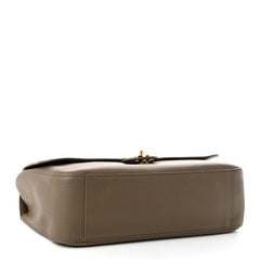 Grained Calfskin Small Souplissimo Maxi Flap Light Brown