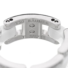 18K White Gold Ceramic Diamond Medium Ultra Ring White 50 5.5