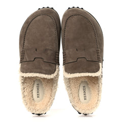 Suede Goatskin Shearling Go Mules 38 Brun Frume Ecru
