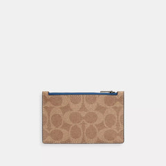 Coach Outlet Zip Card Case In Signature
