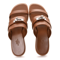 Calfskin Nina Sandals 39.5 Gold