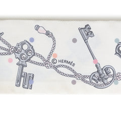 Silk Les Cles A Pois Twilly White Gris Acier
