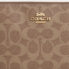 Coach Outlet Large Corner Zip Wristlet In Signature Canvas
