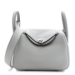 Taurillon Clemence Mini Lindy 20 Bleu Pale