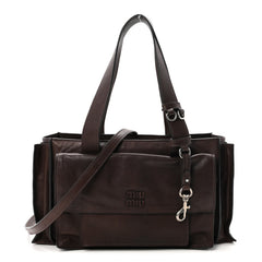 Nappa Utilitaire Shopping Tote Dark Brown