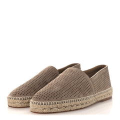 Suede Goatskin Mens Enrique Espadrilles 42 Beige Sable