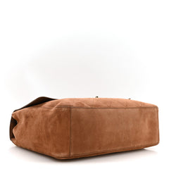 Suede Calfskin Souplissimo Maxi Flap Camel