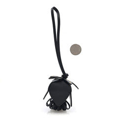 Calfskin Trick Bag Charm Black