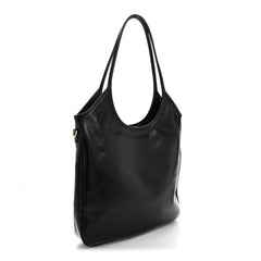 Shiny Softy Calfskin Ivy Bag Black