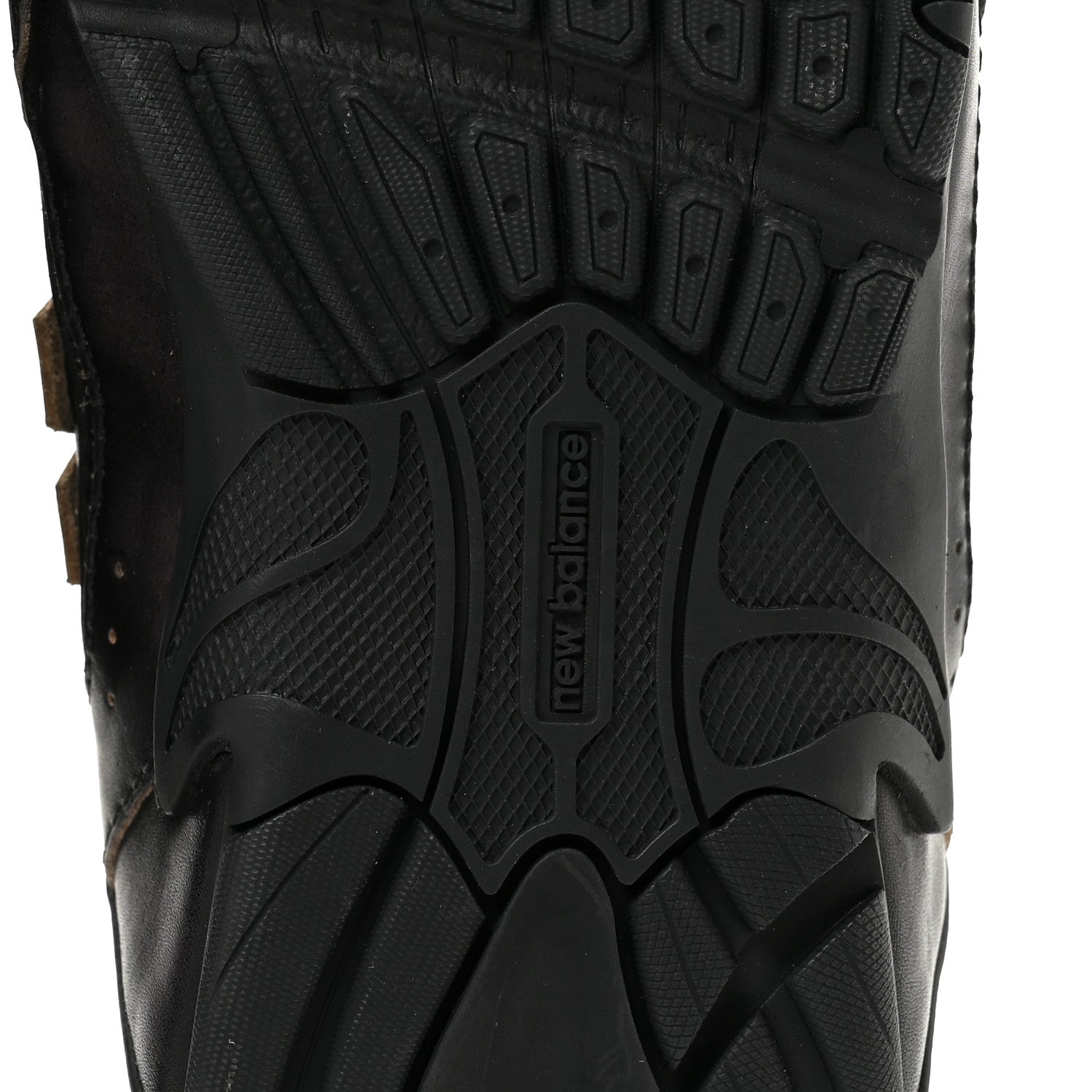 X NEW BALANCE Bleached Calfskin 530 SL Slip-On Sneakers Mules 36.5 Black
