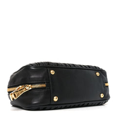 Nappa Matelasse Large Arcadie Top Handle Bag Black