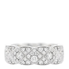 18K White Gold Diamond Small Coco Crush Full Paved Ring 54 7