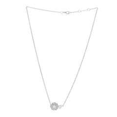 18K White Gold Diamond Camelia Precieux Necklace
