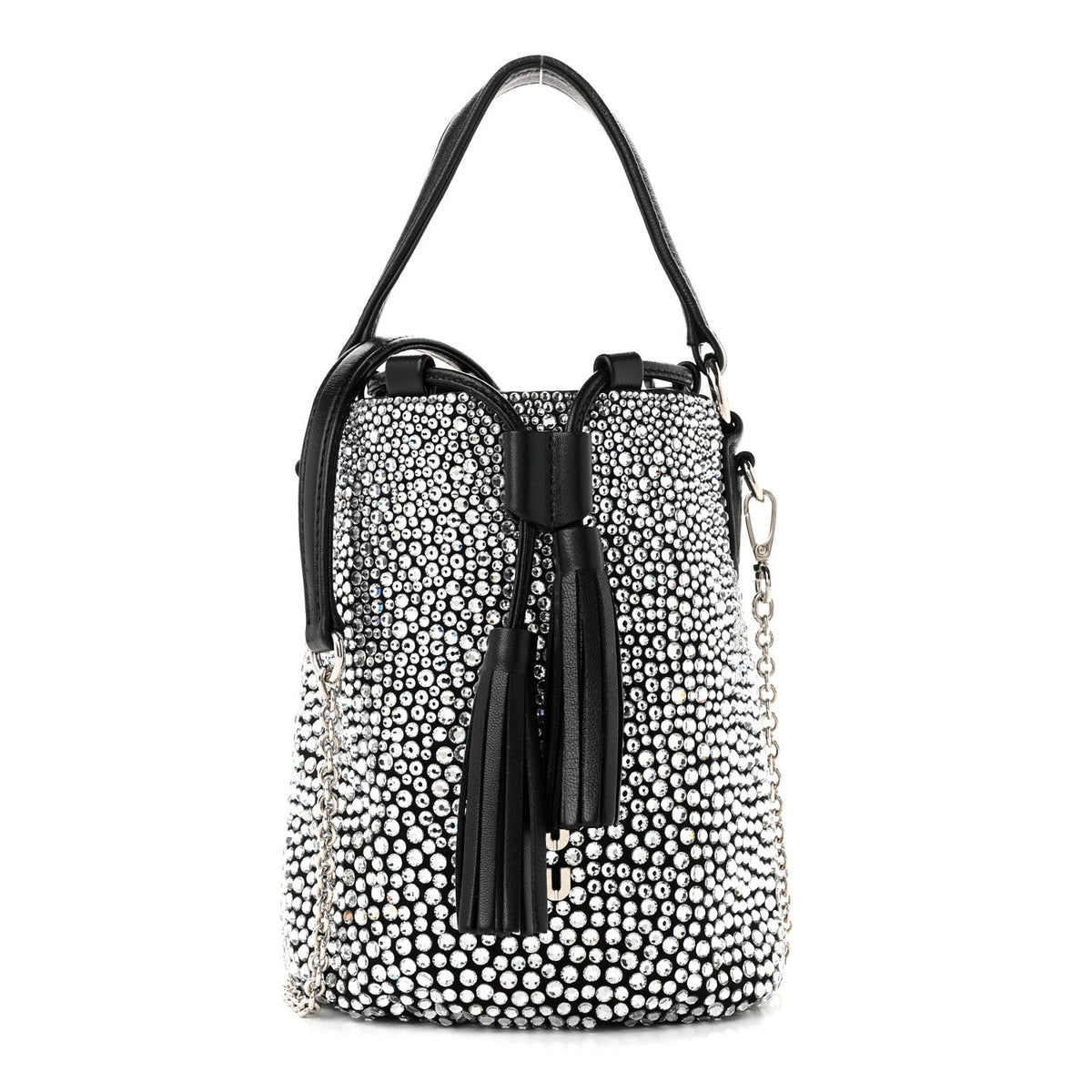 Raso Crystal Starlight Bucket Bag Black